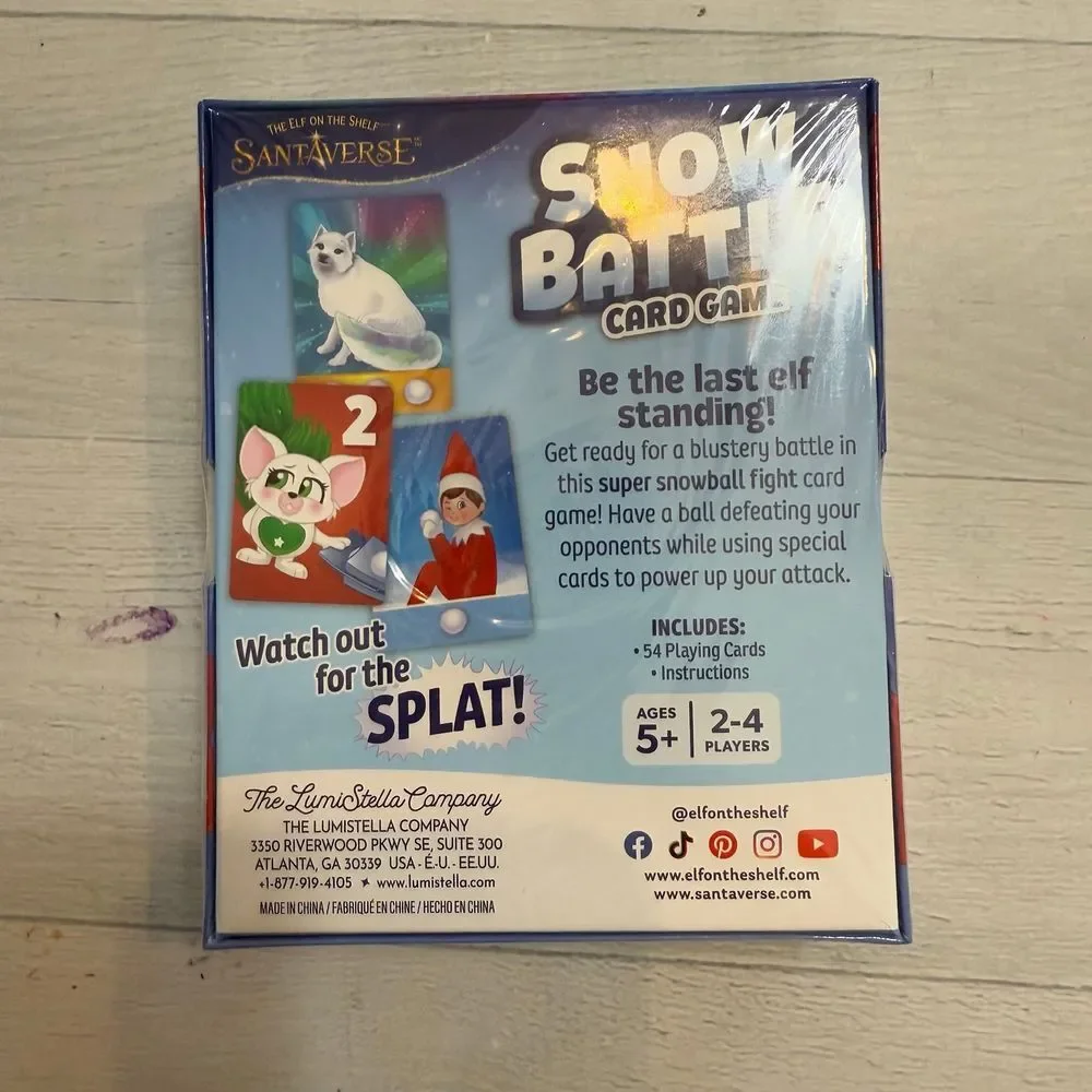 Elf on the Sheld snow battle‎ card game NEW